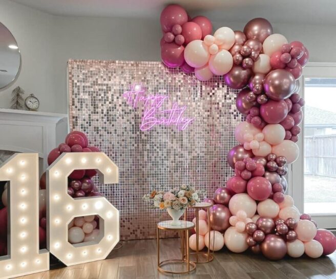 balloon garland - birthday decorations